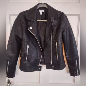 Topshop women's faux leather biker jacket